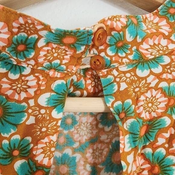 Valija Bohemian Floral Retro Tunic Dress Small - Picture 11 of 12